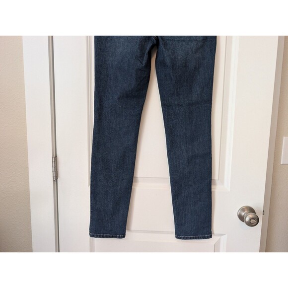 Chico's Dark Blue Denim Gray Beaded Y2K Midrise Ankle Jeans Women's Size 4R - Picture 8 of 12